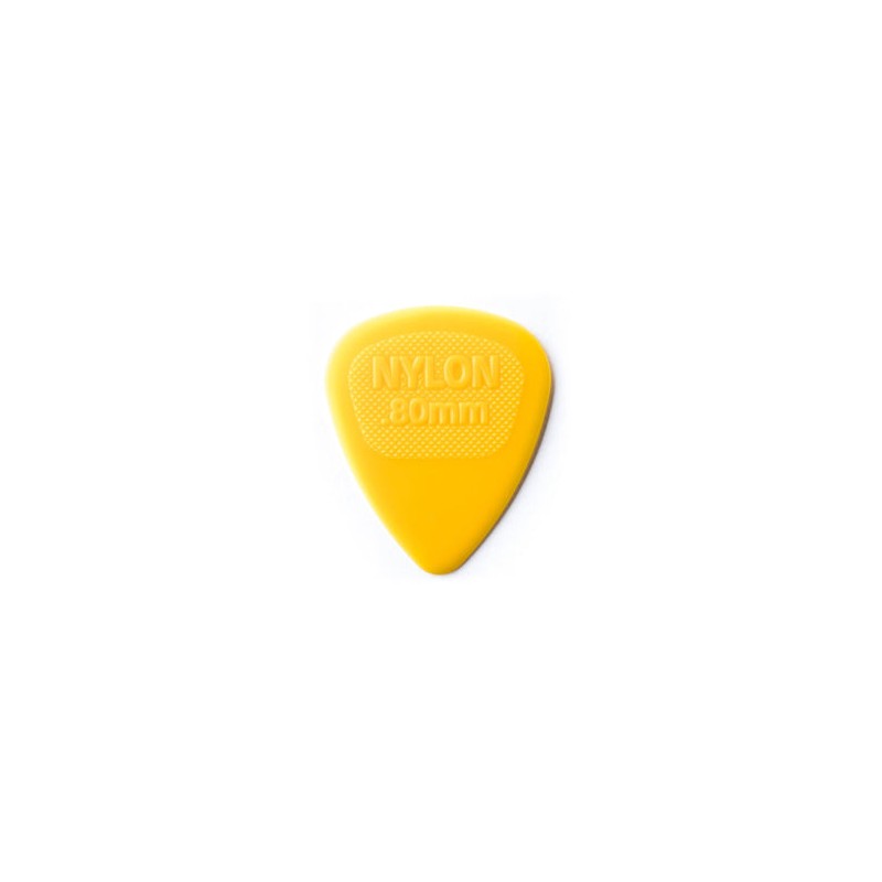 Dunlop Púas Nylon Midi 443B.80(36) Standard .80mm, Amarillo con 10 piezas