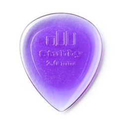 Dunlop Púas Stubby Jazz 474R2.0(24) 2.00mm, Violeta con 10 piezas