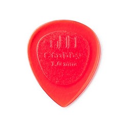 Dunlop Púas Stubby Jazz 474R1.0(24) 1.00mm, Rojo con 10 piezas