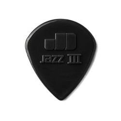 Dunlop Púas Jazz III Nylon 47R3S(24) 1.38mm, Negro con 10 piezas