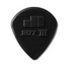 Dunlop Púas Jazz III Nylon 47R3S(24) 1.38mm, Negro con 10 piezas