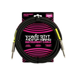 Ernie Ball Cable Braided 6399 Negro 4.572 Mts. Recto/Recto