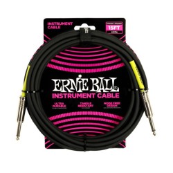 Ernie Ball Cable Braided 6399 Negro 4.572 Mts. Recto/Recto