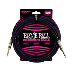 Ernie Ball Cable Braided 6395 Morado/Negro 5.486 Mts. Recto/Recto