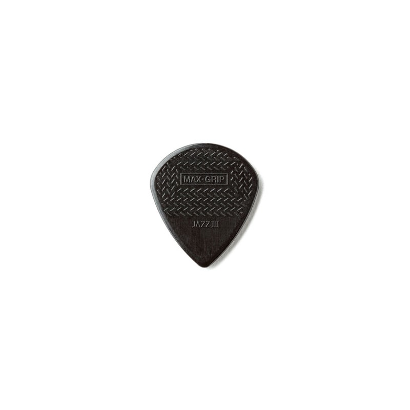 Dunlop Púas Max Grip Jazz III 471R3S(24) 1.38mm, Negro con 10 piezas