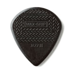 Dunlop Púas Max Grip Jazz III 471R3S(24) 1.38mm, Negro con 10 piezas