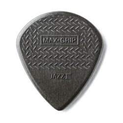 Dunlop Púas Max Grip Jazz III 471R3C(24) 1.38mm, Gris con 10 piezas