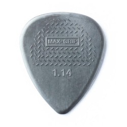 Dunlop Púas Max Grip Nylon Standard 449B1.14(36) 1.14mm, Gris con 10 piezas