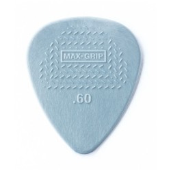 Dunlop Púas Max Grip Nylon Standard 449B.60(36) .60mm, Gris con 10 piezas