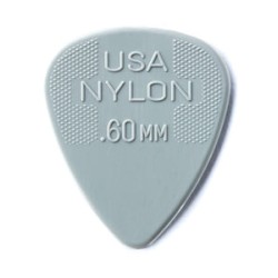 Dunlop Púas Nylon Standard 44B.60(36) .60mm, Gris Claro con 10 piezas