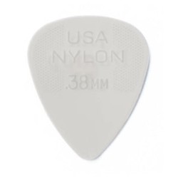 Dunlop Púas Nylon Standard 44B.38(36) .38mm, Blanca con 10 piezas