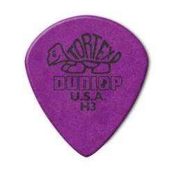 Dunlop Púas Tortex Jazz III Heavy 472RH3(36) 1.14mm, Morado con 10 piezas