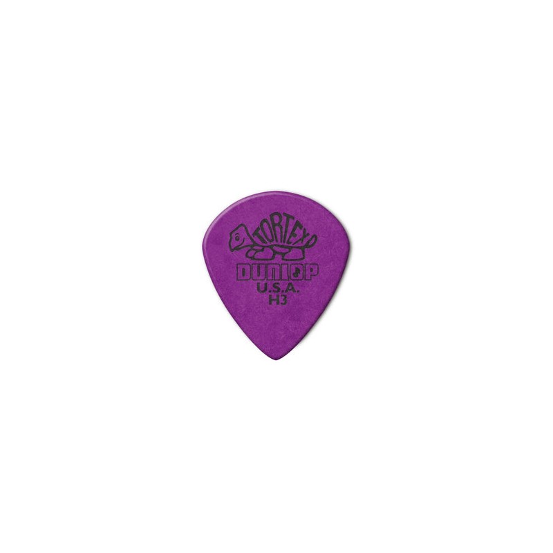 Dunlop Púas Tortex Jazz III Heavy 472RH3(36) 1.14mm, Morado con 10 piezas