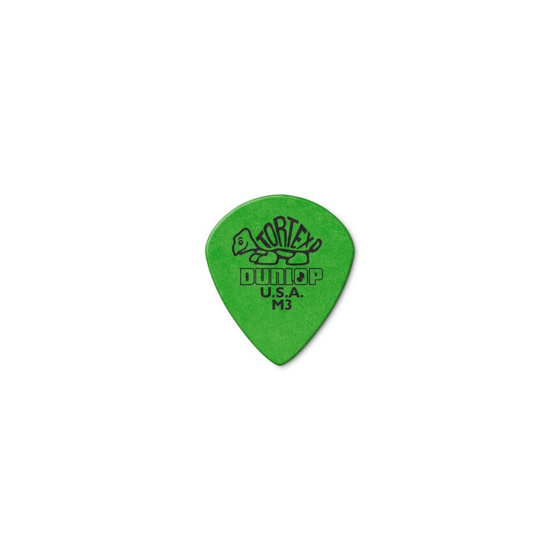 Dunlop Púas Tortex Jazz III Medium 472RM3(36) .88mm, Verde con 10 piezas