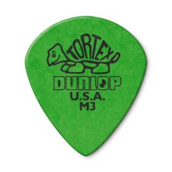 Dunlop Púas Tortex Jazz III Medium 472RM3(36) .88mm, Verde con 10 piezas