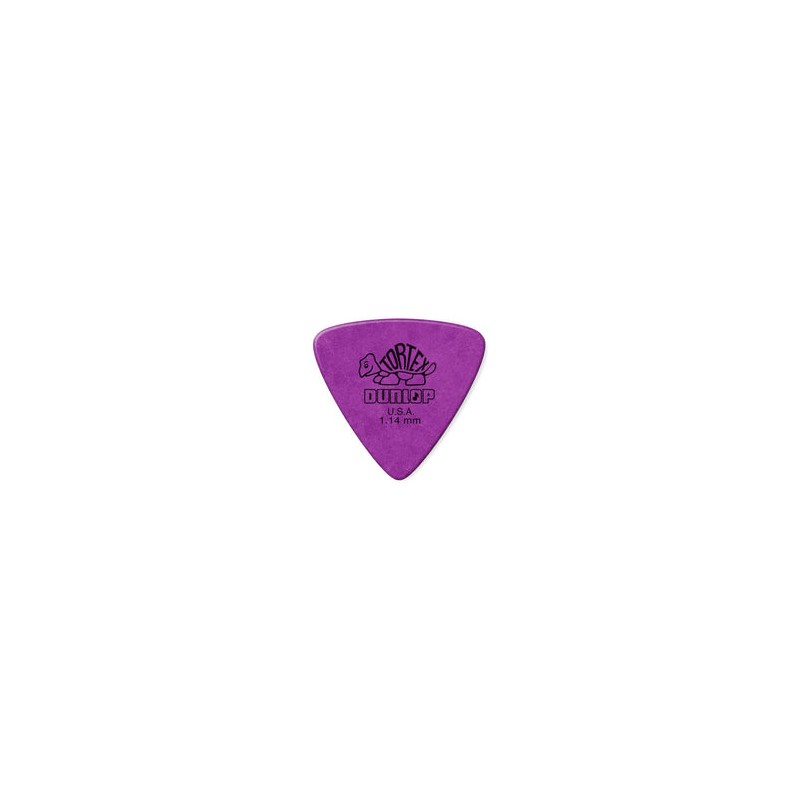 Dunlop Púas Tortex Triangle 431B1.14(36) 1.14mm, Morado con 10 piezas