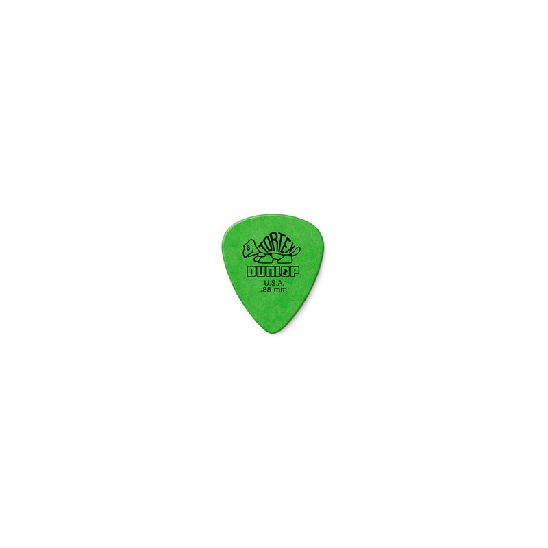 Dunlop Púas Tortex Standard 418B.88(36) .88mm, Verde con 10 piezas
