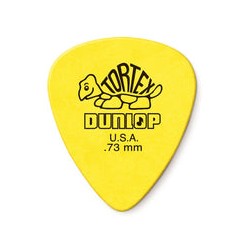 Dunlop Púas Tortex Standard 418B.73(36) .73mm, Amarillo con 10 piezas