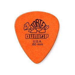 Dunlop Púas Tortex Standard 418B.60(36) .60mm, Naranja con 10 piezas