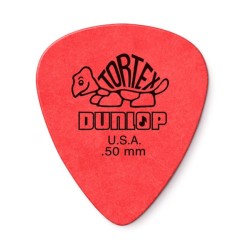 Dunlop Púas Tortex Standard 418B.50(36) .50mm, Rojo con 10 piezas
