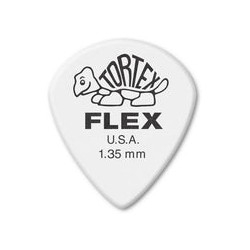 Dunlop Púas Tortex Flex Jazz III XL 466B1.35 (36) 1.35mm, Blanco con 10 piezas
