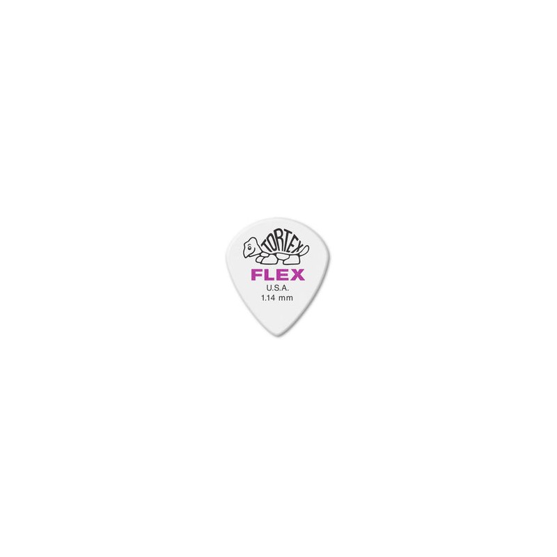 Dunlop Púas Tortex Flex Jazz III XL 466B1.14 (36) 1.14mm, Blanco con 10 piezas