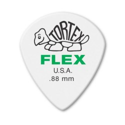 Dunlop Púas Tortex Flex Jazz III XL 466B.88 (36) .88mm, Blanco con 10 piezas