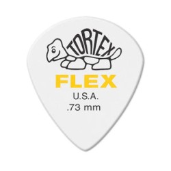 Dunlop Púas Tortex Flex Jazz III XL 466B.73 (36) .73mm, Blanco con 10 piezas