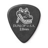 Dunlop Púas Gator Grip 417B2.0(36) 2.00mm, Negro con 10 piezas