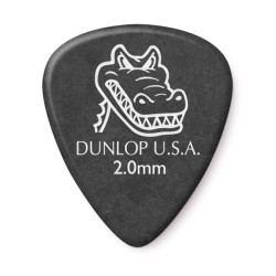 Dunlop Púas Gator Grip 417B2.0(36) 2.00mm, Negro con 10 piezas
