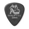 Dunlop Púas Gator Grip 417B2.0(36) 2.00mm, Negro con 10 piezas