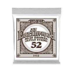 Ernie Ball Cuerda "Earthwood 80/20" 1452(6) para Guitarra Acústica, Calibre 0.052, Bronce