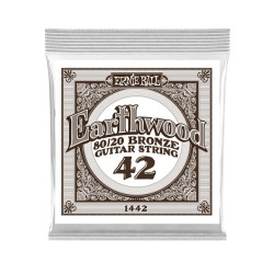 Ernie Ball Cuerda "Earthwood 80/20" 1442(6) para Guitarra Acústica, Calibre 0.042, Bronce