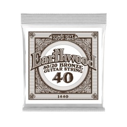 Ernie Ball Cuerda "Earthwood 80/20" 1440(6) para Guitarra Acústica, Calibre 0.040, Bronce