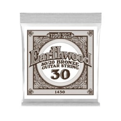 Ernie Ball Cuerda "Earthwood 80/20" 1430(6) para Guitarra Acústica, Calibre 0.030, Bronce