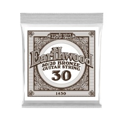 Ernie Ball Cuerda "Earthwood 80/20" 1430(6) para Guitarra Acústica, Calibre 0.030, Bronce