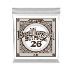 Ernie Ball Cuerda "Earthwood 80/20" 1426(6) para Guitarra Acústica, Calibre 0.026, Bronce