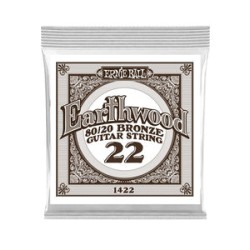 Ernie Ball Cuerda "Earthwood 80/20" 1422(6) para Guitarra Acústica, Calibre 0.022, Bronce