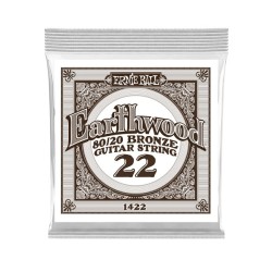 Ernie Ball Cuerda "Earthwood 80/20" 1422(6) para Guitarra Acústica, Calibre 0.022, Bronce