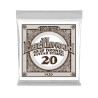 Ernie Ball Cuerda "Earthwood 80/20" 1420(6) para Guitarra Acústica, Calibre 0.020, Bronce