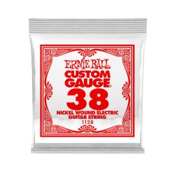 Ernie Ball Cuerda "Custom Gauge" 1138(6) para Guitarra Eléctrica, Calibre 0.038, Nickel