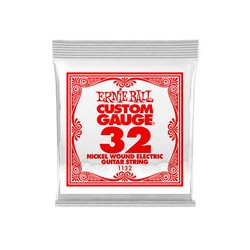 Ernie Ball Cuerda "Custom Gauge" 1132(6) para Guitarra Eléctrica, Calibre 0.032, Nickel