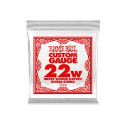 Ernie Ball Cuerda "Custom Gauge" 1122(6) para Guitarra Eléctrica, Calibre 0.022, Nickel