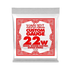 Ernie Ball Cuerda "Custom Gauge" 1122(6) para Guitarra Eléctrica, Calibre 0.022, Nickel