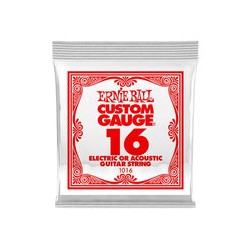 Ernie Ball Cuerda "Custom Gauge" 1016(6) para Guitarra Acústica/Eléctrica, Calibre 0.016, Acero