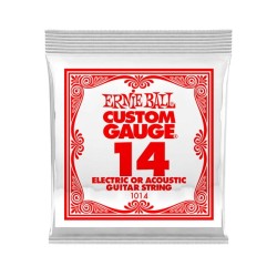 Ernie Ball Cuerda "Custom Gauge" 1014(6) para Guitarra Acústica/Eléctrica, Calibre 0.014, Acero