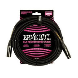 Ernie Ball Cable para Micrófono 6.096 Mts. 6392, Negro XLR Male/Female