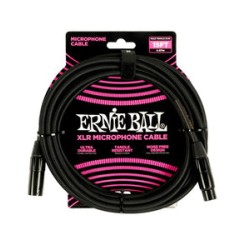 Ernie Ball Cable para Micrófono 4.572 Mts. 6391, Negro XLR Male/Female