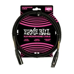 Ernie Ball Cable para Micrófono 1.524 Mts. 6390, Negro XLR Male/Female