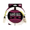 Ernie Ball Cable para Micrófono 6.096 Mts. 6389, Blanco XLR Male/Female